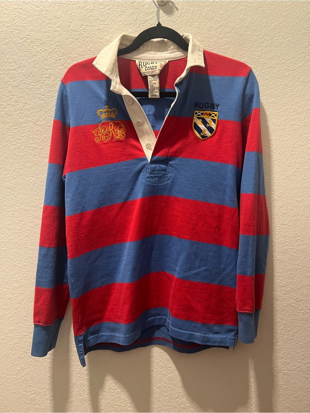Rugby Ralph Lauren Skull Crest #8 Striped Rugby Shirt S